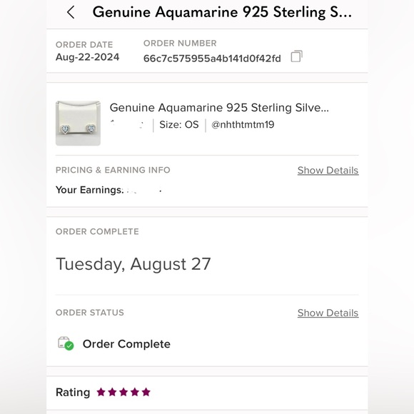 Genuine Aquamarine 925 Sterling Silver Heart Earrings - Picture 10 of 10